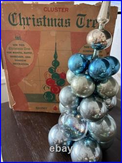 Shiny Brite Cluster Christmas Tree Read Vintage Box