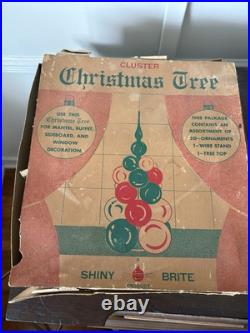 Shiny Brite Cluster Christmas Tree Read Vintage Box