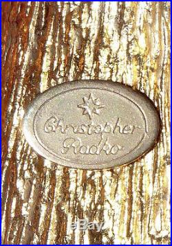 Signed CHRISTOPHER RADKO Christmas Tree Brooch Pin Large Vintage Xmas
