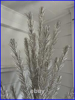 Silver Glo Aluminum Stainless Metal Christmas Tree Vintage 7'Sixty's