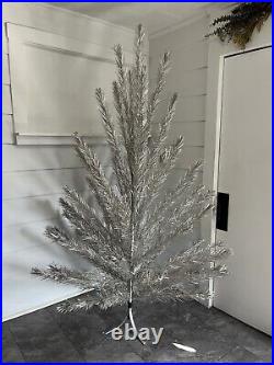 Silver Glo Aluminum Stainless Metal Christmas Tree Vintage 7'Sixty's