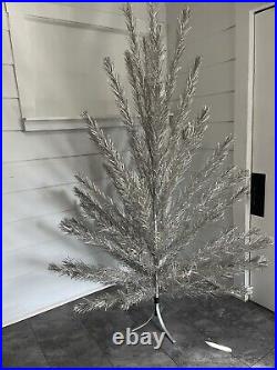 Silver Glo Aluminum Stainless Metal Christmas Tree Vintage 7'Sixty's