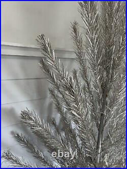 Silver Glo Aluminum Stainless Metal Christmas Tree Vintage 7'Sixty's