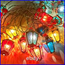 Soviet Christmas tree electric garland in box USSR Vintage Christmas decor