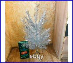 Soviet wood metal Christmas tree in box USSR Vintage