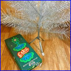 Soviet wood metal Christmas tree in box USSR Vintage