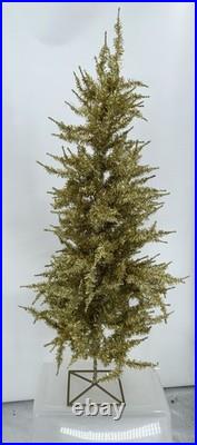 Sparkle Gold Aluminum Tinsel Christmas Tree Mid Century MCM Holiday 60s Vintage