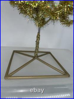 Sparkle Gold Aluminum Tinsel Christmas Tree Mid Century MCM Holiday 60s Vintage