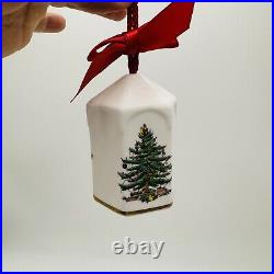 Spode Christmas Tree England Porcelain Bells Ornaments Set 5 Pcs Vintage