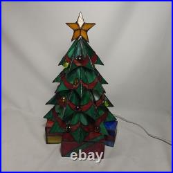 Stained Glass Christmas Tree Large 16 Tall Works Holidays Vintage Decorations Stained Glass Christmas Tree Large 16 Tall Works Holidays Vintage Decorations