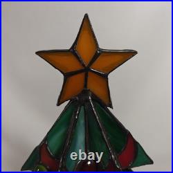 Stained Glass Christmas Tree Large 16 Tall Works Holidays Vintage Decorations