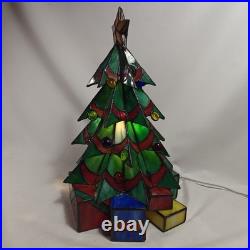 Stained Glass Christmas Tree Large 16 Tall Works Holidays Vintage Decorations