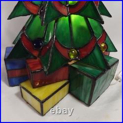 Stained Glass Christmas Tree Large 16 Tall Works Holidays Vintage Decorations