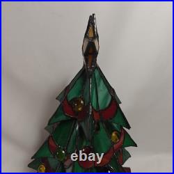 Stained Glass Christmas Tree Large 16 Tall Works Holidays Vintage Decorations Stained Glass Christmas Tree Large 16 Tall Works Holidays Vintage Decorations