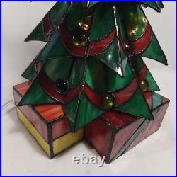 Stained Glass Christmas Tree Large 16 Tall Works Holidays Vintage Decorations