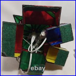 Stained Glass Christmas Tree Large 16 Tall Works Holidays Vintage Decorations Stained Glass Christmas Tree Large 16 Tall Works Holidays Vintage Decorations