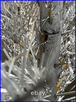 Star Brand Sparkler Silver Aluminum 4.5 Foot Christmas Tree Vintage In Box