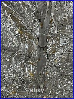 Star Brand Sparkler Silver Aluminum 4.5 Foot Christmas Tree Vintage In Box