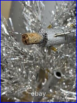 Star Brand Sparkler Silver Aluminum 4.5 Foot Christmas Tree Vintage In Box