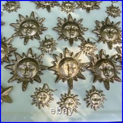 Star, Sun Face, & Moon Christmas Tree Ornaments Celestial Double Sided Y2K