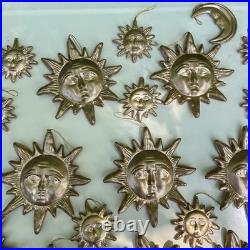 Star, Sun Face, & Moon Christmas Tree Ornaments Celestial Double Sided Y2K