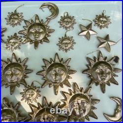 Star, Sun Face, & Moon Christmas Tree Ornaments Celestial Double Sided Y2K