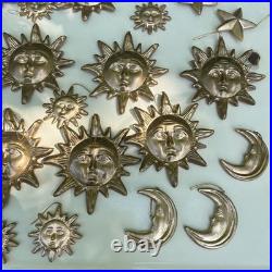 Star, Sun Face, & Moon Christmas Tree Ornaments Celestial Double Sided Y2K