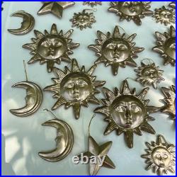 Star, Sun Face, & Moon Christmas Tree Ornaments Celestial Double Sided Y2K