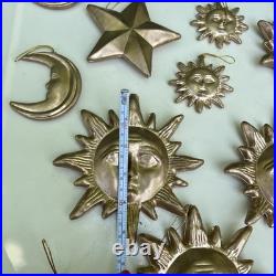 Star, Sun Face, & Moon Christmas Tree Ornaments Celestial Double Sided Y2K