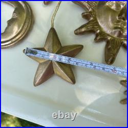 Star, Sun Face, & Moon Christmas Tree Ornaments Celestial Double Sided Y2K