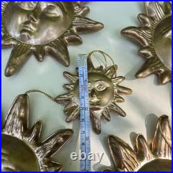 Star, Sun Face, & Moon Christmas Tree Ornaments Celestial Double Sided Y2K