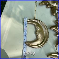 Star, Sun Face, & Moon Christmas Tree Ornaments Celestial Double Sided Y2K