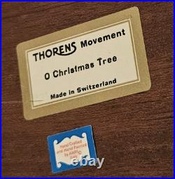 THORENS Vintage ANRI Nativity Wooden Music Box O' Christmas Tree Switzerland