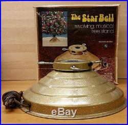 The Star Bell Revolving Musical Christmas Tree Stand With Original Box Vintage