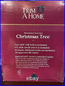Trim-A-Home Vintage 14 CERAMIC CHRISTMAS TREE, LIGHT, PEG BULBS