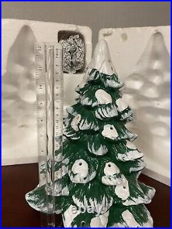 Trim-A-Home Vintage 14 CERAMIC CHRISTMAS TREE, LIGHT, PEG BULBS