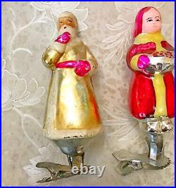 Ukraine Vintage glass Christmas tree Ornaments decorations silver hoof soviet