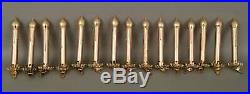 VINTAGE 15 Glass Clip on Candle Christmas Tree Ornaments-5inch-Gold-Matte RARE