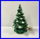 VINTAGE 16.5 CERAMIC SNOWY CHRISTMAS TREE With TOYO JAPAN MUSIC BOX