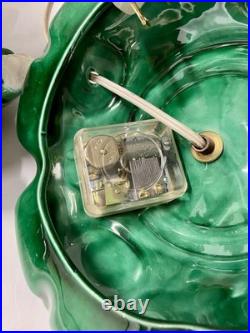 VINTAGE 16.5 CERAMIC SNOWY CHRISTMAS TREE With TOYO JAPAN MUSIC BOX