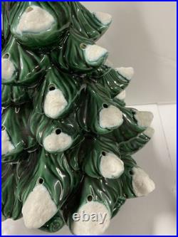 VINTAGE 16.5 CERAMIC SNOWY CHRISTMAS TREE With TOYO JAPAN MUSIC BOX VINTAGE 16.5 CERAMIC SNOWY CHRISTMAS TREE With TOYO JAPAN MUSIC BOX