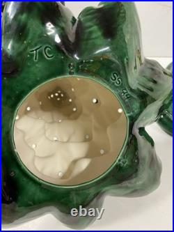 VINTAGE 16.5 CERAMIC SNOWY CHRISTMAS TREE With TOYO JAPAN MUSIC BOX