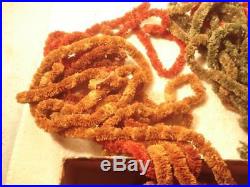 VINTAGE 1930s CHRISTMAS TREE CHENILLE GARLAND LOT