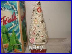 VINTAGE 1950s CHENILLE LIGHTED ILLUMINATED TWINKLE CHRISTMAS TREE