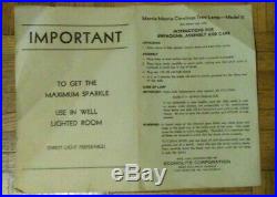 VINTAGE 1951 Blue Merrie Merrie ECONOLITE Christmas Tree Lamp-w Orig Box & Paper