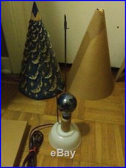 VINTAGE 1951 Blue Merrie Merrie ECONOLITE Christmas Tree Lamp-w Orig Box & Paper
