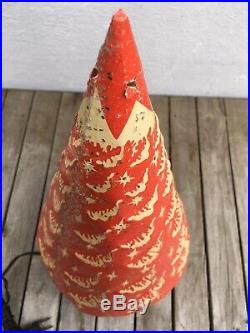 VINTAGE 1951 RED CHRISTMAS TREE ECONOLITE ROTO VUE MOTION LAMP With BOX & MANUAL
