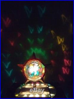 VINTAGE 1960's 1970's BRADFORD CELESTIAL STAR CHRISTMAS TREE TOPPER MOTION LAMP