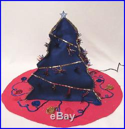 VINTAGE 1960s 70s ATLANTIC MOLD MID CENTURY CERAMIC LIGHT UP CHRISTMAS TREE