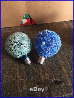 Vintage 23 Ge Lighted Ice Christmas Tree Iced Frosted Snowball Lights Sugar Lite